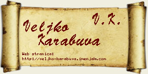 Veljko Karabuva vizit kartica